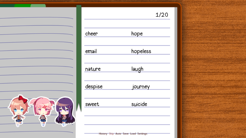 doki doki literature club - online puzzle